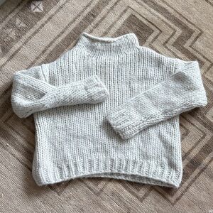 Zara roll nexk Cozy cream/grey Women's Sweater